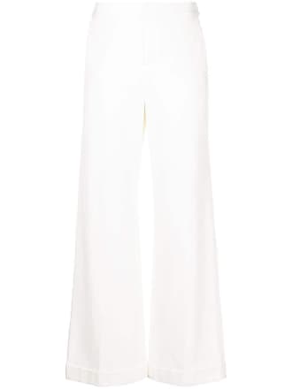 Alice & Olivia straight-leg trousers - women - Cotton/Nylon/Spandex/Elastane - 4 - White