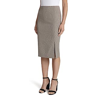 Sage Micro-Houdstooth Skirt