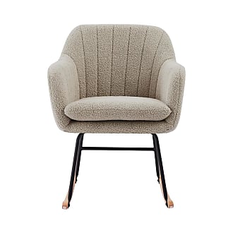 BOBOCHIC Fauteuil CELINE tissu bouclette Beige