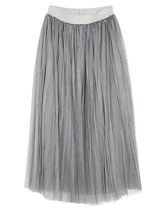 Fabiana Filippi lurex-detail bouclé skirt - Grey