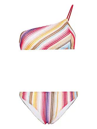 Missoni mare striped bandeau discount high-waist bikini blk wht 38