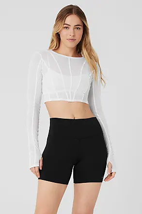 NEW Alo Yoga Halo Cropped Tee Women's Fitted Top 