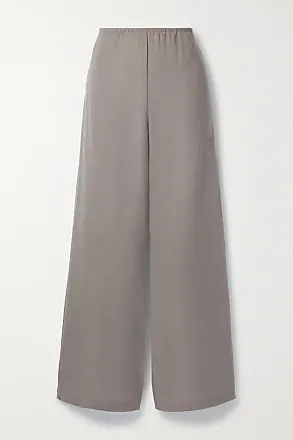 Grey Barb elasticated-waist satin trousers, LESET