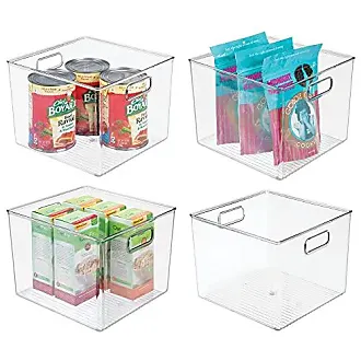  mDesign Plastic Drawer Organizer Square Box, Storage Organizer  Bin Container; for Closets, Bedrooms, Use for Leggings, Socks, Ties,  Jewelry, Accessories - Lumiere Collection - 4 Pack - Clear : Home & Kitchen