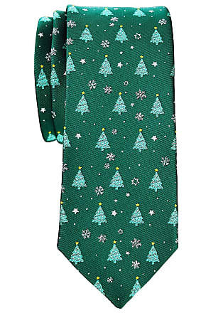 Retreez Christmas Joyful Christmas Tree Pattern Woven Pre-tied Boys Tie 