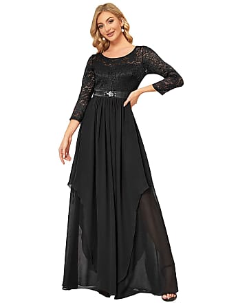 Ever-pretty Womens Off The Shoulder Open Back Maxi Velvet Bodycon Evening Party Dress Black US18