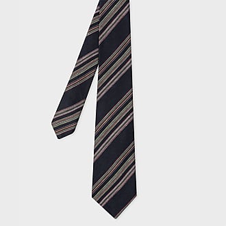 Brown Geometric Silk Linen Tie - Eton