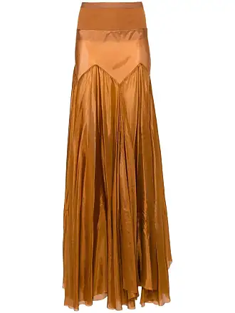 Rick Owens Pillar rear-slit cotton maxi skirt - Brown