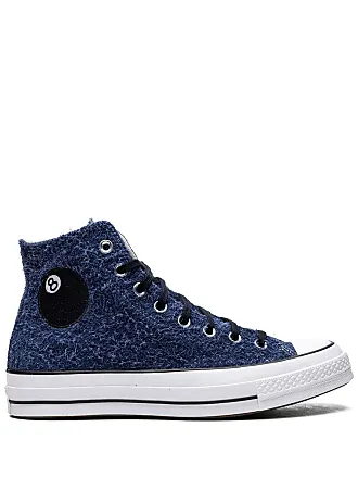 Blue converse best sale shoes