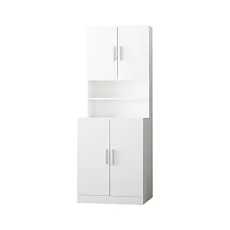 Mobile bagno per lavatrice da incasso bianco 70x70x190 cm