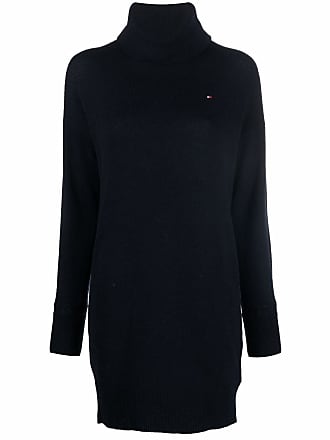 Tommy Hilfiger roll-neck wool knit dress - women - Wool - M - Blue