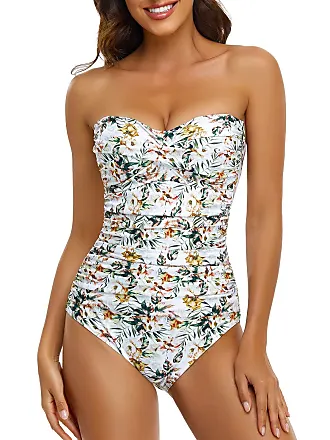 Strapless One-Piece Swimsuit For Women Tummy Control Bandeau