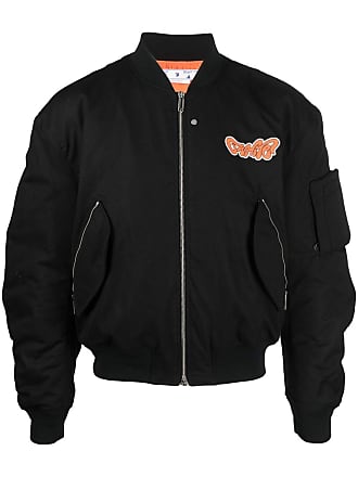 Advisory Board Crystals logo-patch star-print Bomber Jacket - Orange