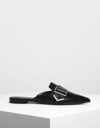 Charles & Keith Metallic Detail Pointed Mules