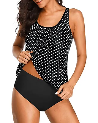 Yonique Women 2 Piece Flowy Tankini Swimsuits with Boyshorts V Neck Swim  Tank Tops Bathing Suits Modest Swimwear, Black Floral, Small : :  Clothing, Shoes & Accessories