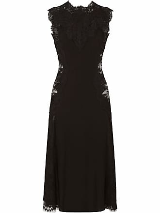 Dolce & Gabbana lace-panelled midi dress - Black