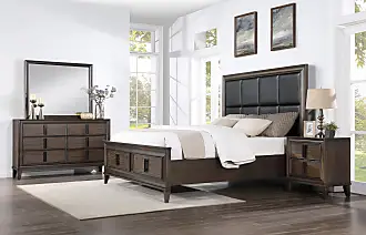 Roundhill Furniture Bedroom Furniture Bed Dresser King White