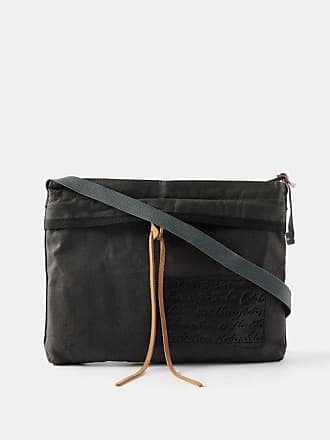 Hidesign Aiden Canvas Leather Small Crossbody Bag - Blue