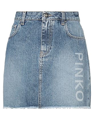 Femme Vêtements Jupes Minijupes Jupe en jean Jean Pinko en coloris Gris 