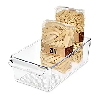 iDesign Linus Cube Bin with Handles - Clear - L (Large)