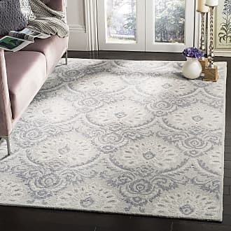 Safavieh Blossom Collection 8 x 10 Light Grey/Ivory BLM106A Handmade Premium Wool Area Rug