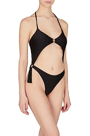 Calvin Klein Plunging V-neck logo-embellished Swimsuit - Farfetch