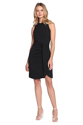 Donna Karan Jersey Side Twist Sheath Dress - Black - Medium