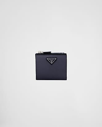 Prada Saffiano Leather Wallet, Men, Baltic Blue