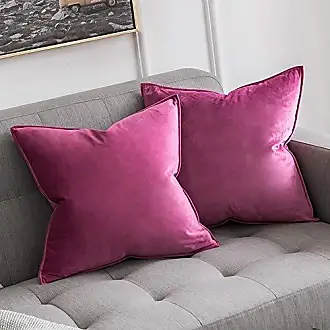 MIULEE Pack of 2, Velvet Soft Solid Decorative Square Throw Pillow Covers  Set Cushion Case for Spring Sofa Bedroom Car 18x18 Inch 45x45 Cm