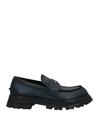 Alexander McQueen tread-sole penny-slot loafers - Black