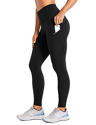 CRZ YOGA Women's Workout Yoga Pants Matte Legging High Waisted with Pocket  28 in