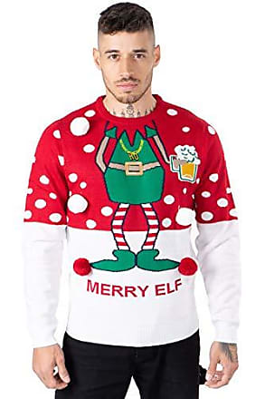 Damen Herren Weihnachtspullover Rentier Schneeflocke Jumper Pullover Sweater Top