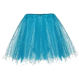 Gonna in tulle, da donna, per carnevale, per carnevale, per feste, Blu,  Einheitsgröße : : Moda