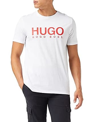 HUGO Baumwolle Drando T-Shirt mit Logo-Print in Weiß für Herren Herren T-Shirts HUGO T-Shirts 
