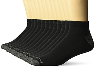 Fruit Of The Loom Mens Dual Defense Low Cut Socks 12 Pair Casual, Black/Grey, Shoe Size: 6-12