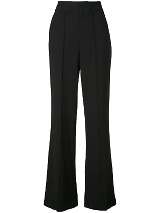 Alice & Olivia high-rise flared trousers - women - Polyester/Cotton - 10 - Black