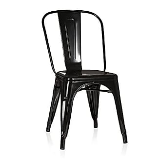 hjh OFFICE 645020 Chair VANTAGGIO COMFORT metallic black stackable sturdy 
