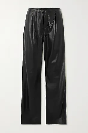 Real Leather Straight Leg Pants