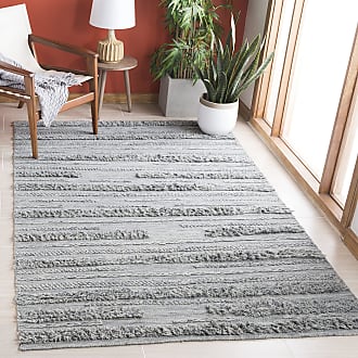 Safavieh Vermont Collection 8 x 10 Grey/Ivory VRM901F Handmade Contemporary Rustic Textured Premium Wool Living Room Dining Bedroom Area Rug