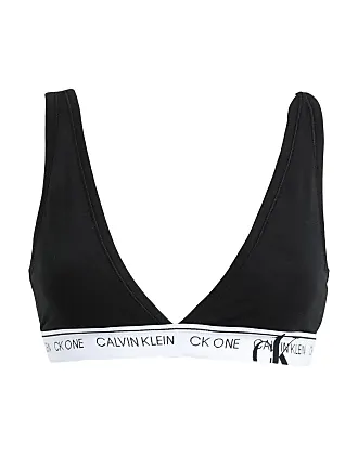 Calvin Klein – CK One – Ungefütterter Triangel-BH aus Baumwolle in Schwarz