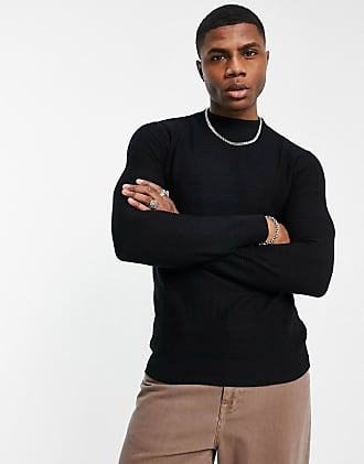 black short sleeve polo neck jumper