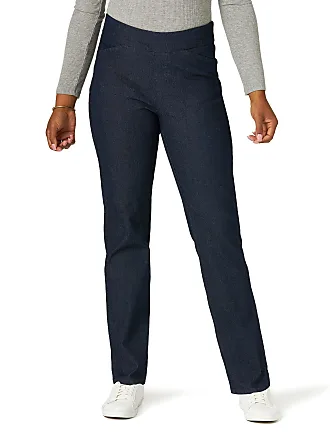 Chic Classic Collection womens Plus Cotton Pull-on Pant With Elastic Waist  Jeans, Black Denim, 24 Petite US at  Women's Clothing store