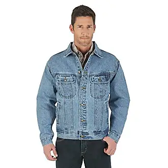 Wrangler Men's Rugged Wear Flannel Lined Jacket, Antique Navy, Large at   Men's Clothing store: Denim Jackets