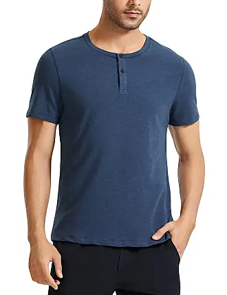 CRZ YOGA Men's Half Zip Pullover Polo Shirts Long Sleeve T-Shirts Slim Fit  Lightweight Workout Tees with Pocket Royal Blue Heather Large : :  Clothing, Shoes & Accessories