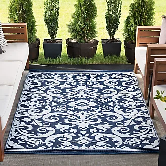 Patio Mats 6x9 & 9x12 ft Outdoor Patio Deck RV Reversible Rug Indoor  Camping Mat