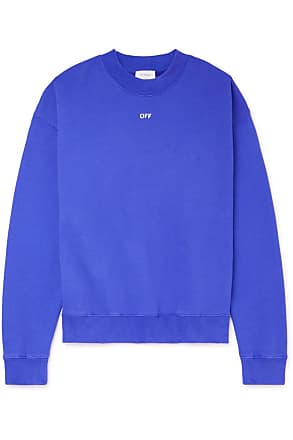 Off-White logo-print Cotton-jersey Sweatshirt Purple