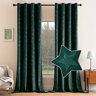 Rose Home Fashion Velvet Blackout Curtain Set with Eyelet 46 X 72 W X L Burgundy 2 Panels Thermal Insulated Velvet Curtains for Living Room Bedroom 