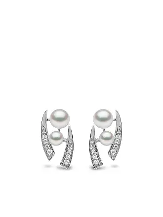 Yoko London 18kt white gold Trend freshwater pearl and diamond earrings - 7