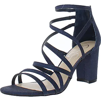 Navy blue heeled sandals on sale uk