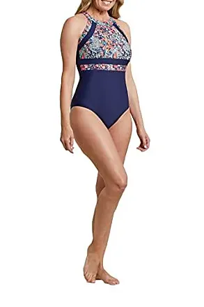 Reduce Swimsuit YANXIAO 2023 Women's Two-Piece Printed Gini With Breast Pad  And Steelless Blue XL